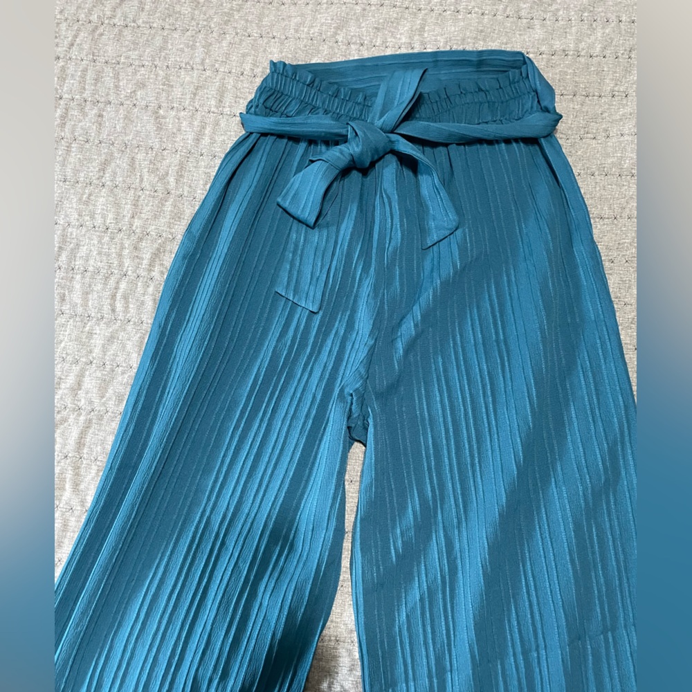 Teal Blue Flowy Pants